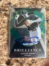 Tucker Toman Signed 2022 Prizm Draft Picks Auto TOR Blue Jays Brilliance BR-TT