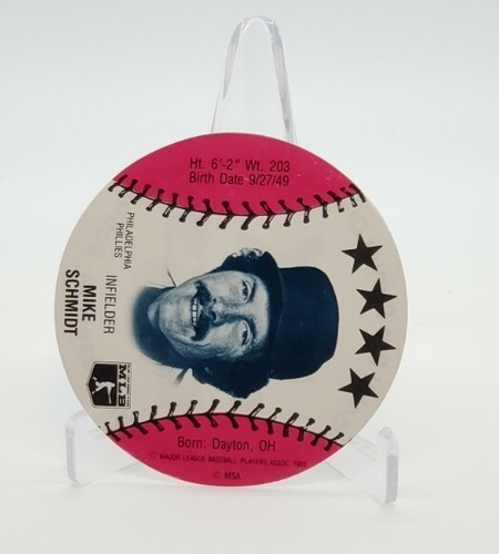 Very Rare 1985 Mike Schmidt MSA Jox by Thom Mcan Disc Philadelphia Phillies HOF - Picture 5 of 18