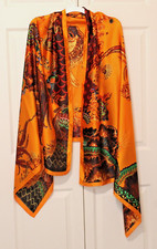 Women's 100 Silk Scarf, Multi Color, New without Tags 35"X72"