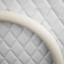 14" Vinyl White Steering Wheel Halfwrap for Forever Sharp Steering Wheels