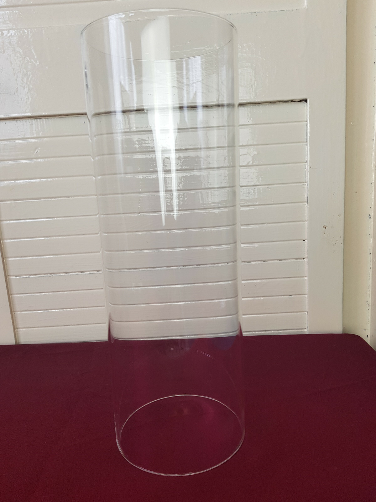 Glass Open Ended Hollow Candle Holder Cover Cylinder Hurricane Pillar