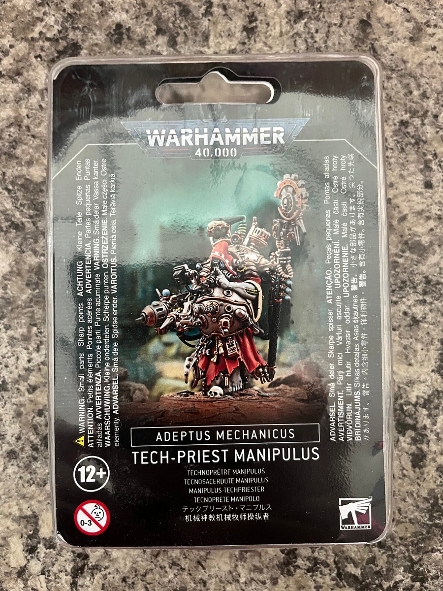 Tech-Priest Manipulus Warhammer 40k – Figurine Adeptus Mechanicus à Monter, Bâton Omnissian Et Armes Au Choix