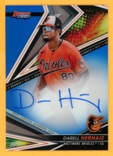 DARELL HERNAIZ 2022 Bowman's Best Blue Refractor Autograph Rookie AUTO SER /150