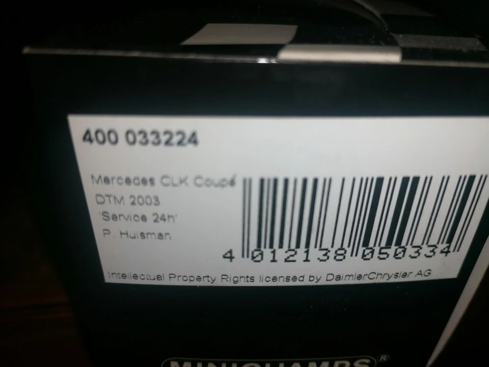 Minichamps 1/43 Mercedes CLK DTM #24 DTM 2003 P. Huisman 400 033224 - Immagine 3 di 3