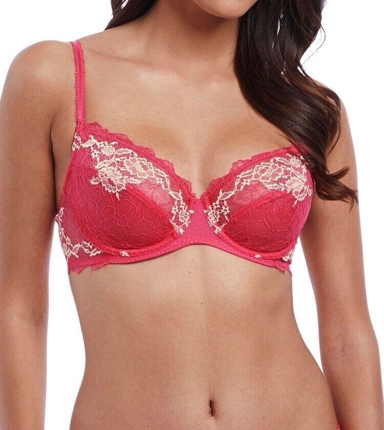Wacoal Lace Perfection Bra Size 32C Honeysuckle Pink Underwired Balcony 135002