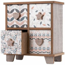 ABVERKAUF: Deko-Kommode dekorative Holz-Box mit Schubladen Schmuck-Aufbewahrung