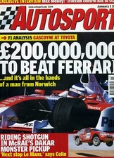 Autosport (1 Jan 2004) Toyota F1, Mark Webber, Alex Wurz, Colin McRae,Champ Cars