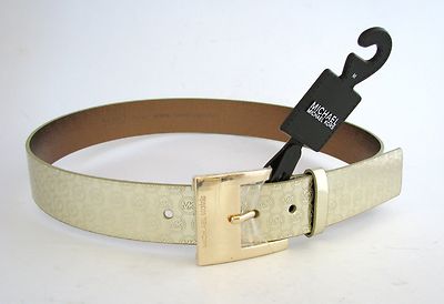 NEW-MICHAEL KORS GOLD SIGNATURE MIRROR MK LOGO+GOLD TONE  display picture 1