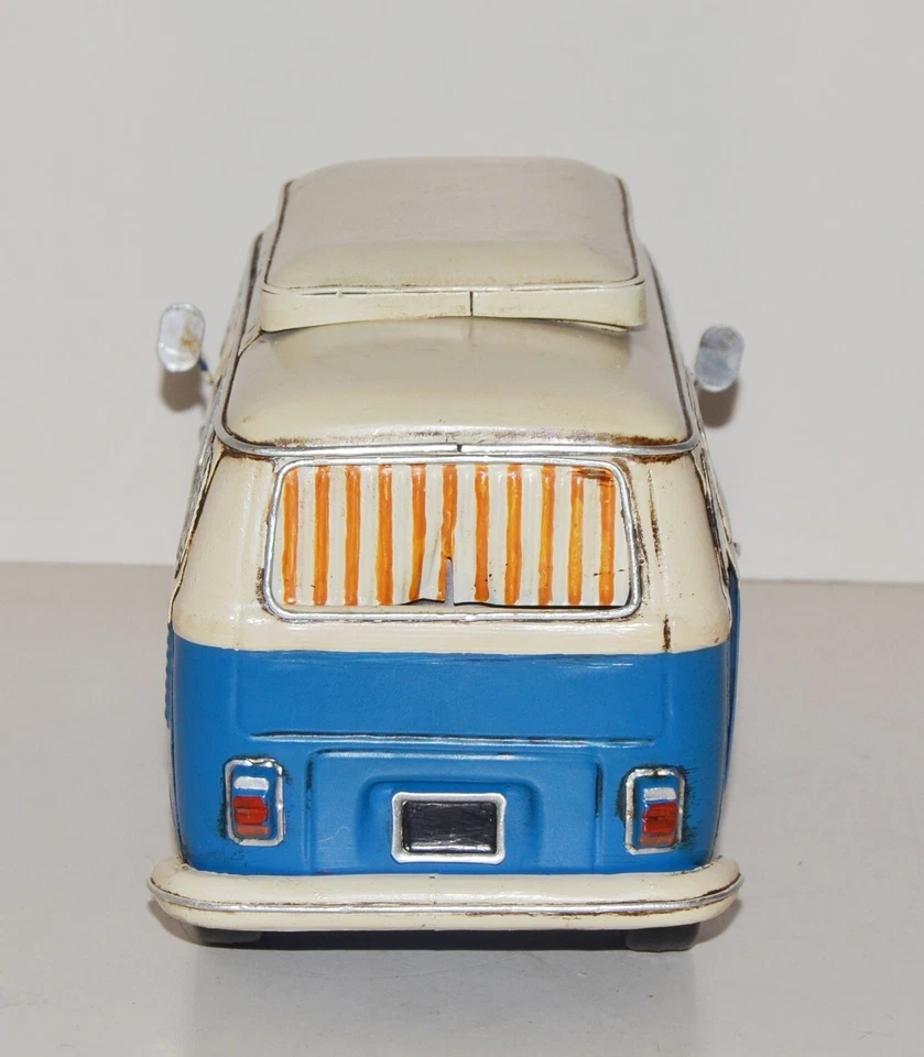 Auto Lamiera Nostalgie Modellino Oldtimer Marca Bus D'Accampamento L 27 CM - Immagine 4 di 4