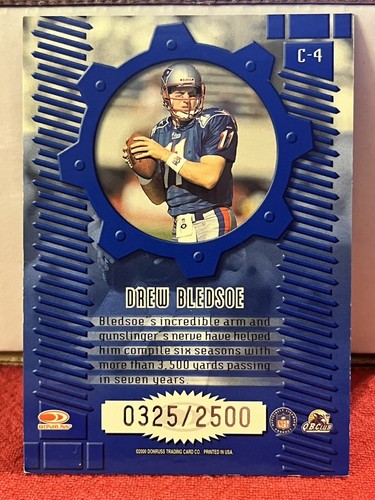 2000 Donruss Elite Drew Bledsoe Craftsmen #’d 0325/2500 New England Patriots - Picture 2 of 2