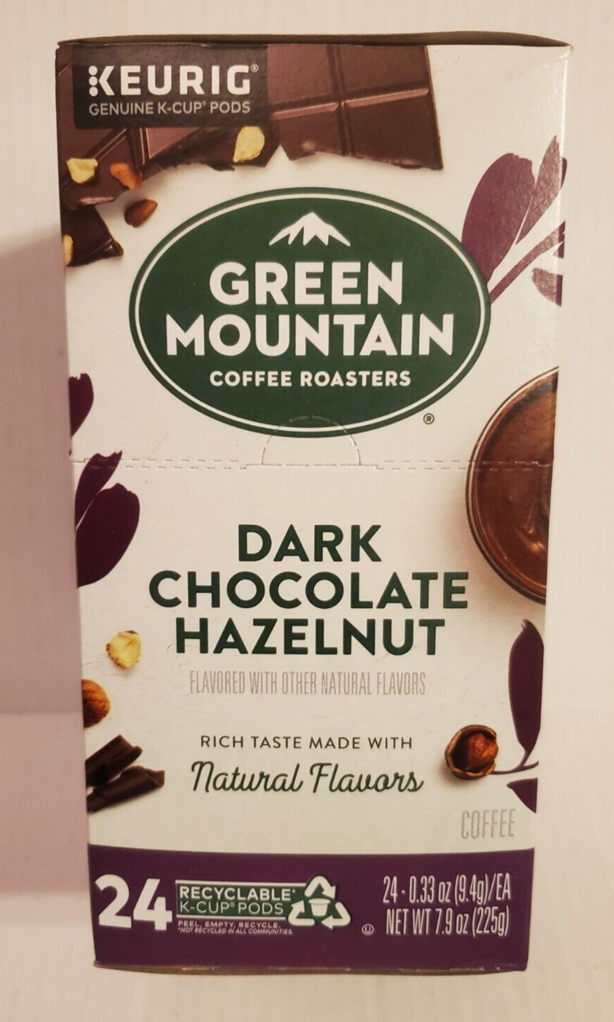 Green Mountain Dark Chocolate Hazelnut KCup Pods 22 Pods (Best By