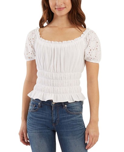 BCX Damen Junior Doubleface Gaze Top weiß XL B4HP - Bild 1 von 3