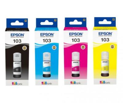 4 Epson Tintenbehälter Tinte 103 BK / C / M / Y Multipack