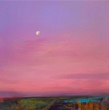 Acrylic painting The path home Landscape Ukrainian original art