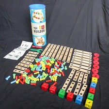 Vintage 1960's Wood Toy Builder Set by Lincoln Log - Great Condition