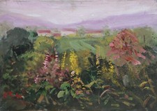 PAESAGGIO DI CAMPAGNA - QUADRO firmato DIPINTO OLIO cat 385