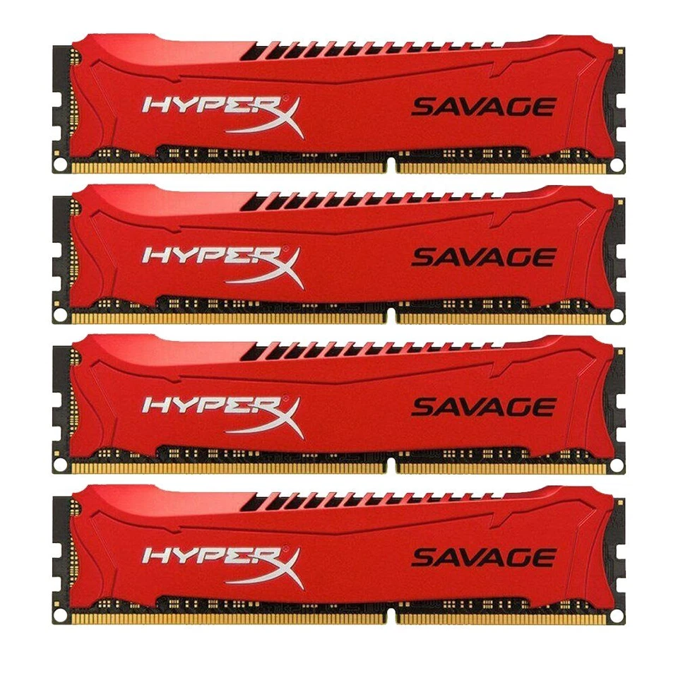 For HyperX SAVAGE 32GB 4x 8GB 4GB DDR3 PC3-14900 1866MHz Red Desktop RAM LOT UK - Image 3 of 4
