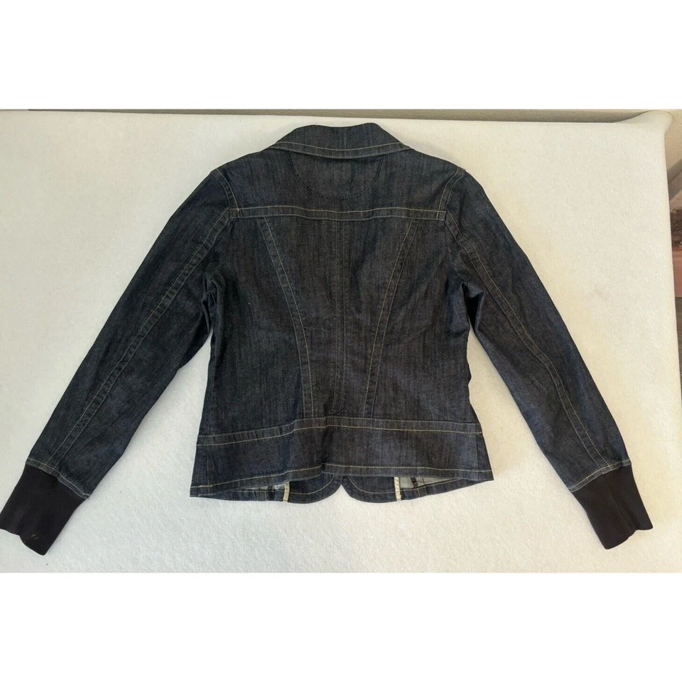 Blazer Converse One Star jaqueta jeans ajustada militar tamanho médio feminino - Imagem 2 de 4