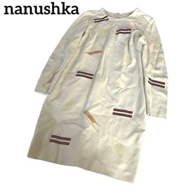 NANUSHKA Off-White Embroidered Dress Size S - Casual Office Style