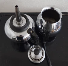 Vintage Sunbeam Double Bubble Coffee Pot Maker Percolator Parts Chrome Cord