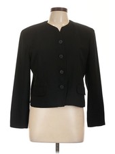 Rena Rowan Women Black Blazer 12 Petites