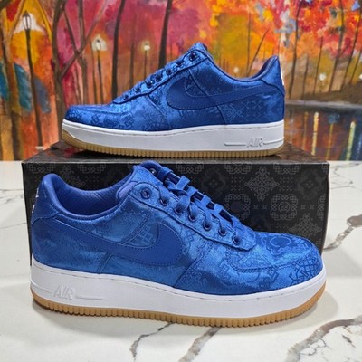 【美品／26cm】CLOT NIKE AIR FORCE 1 BLUE SILK Nike Air Force 1 PRM 'CLOT' Blue Silk Size 9 Men's CJ5290-400 Game