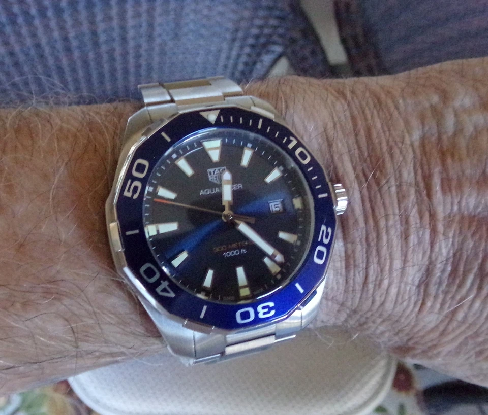 Relógio Masculino TAG Heuer Aquaracer Azul - WAY101C.BA0746 - Estado Excepcional! - Imagem 2 de 4