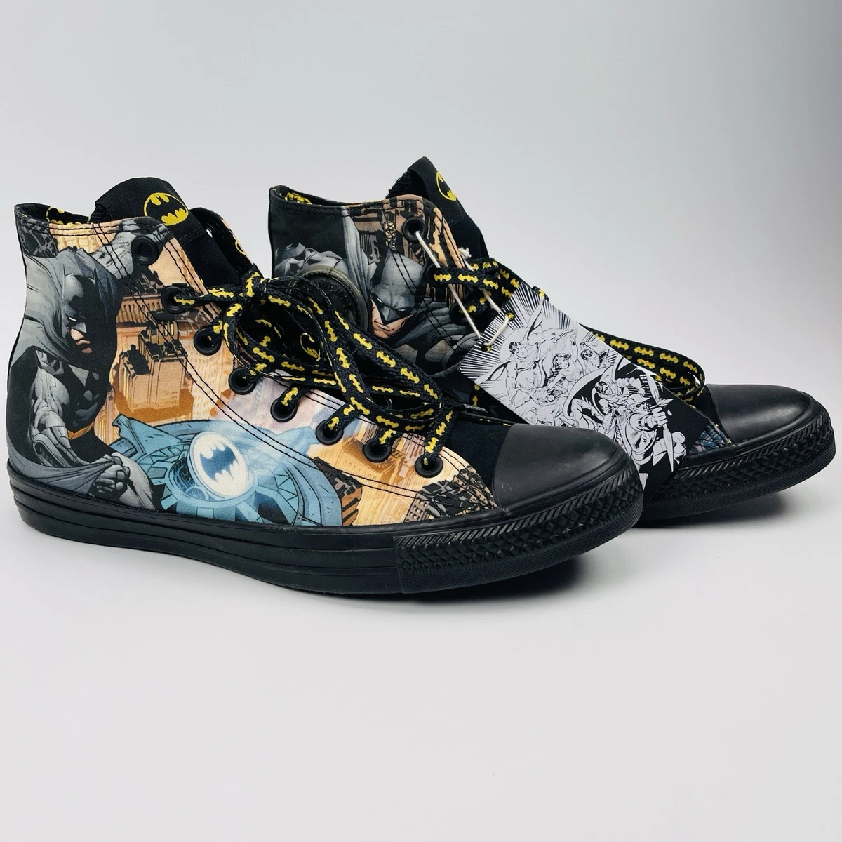 RARE Converse Hightop Batman Begins Jim Lee Edition Red Black Men\'s 8 Women\'s 10 CONVERSE RARE HARD TO FIND JIM LEE BATMAN CHUCK TAYLOR HIGH  main image 4