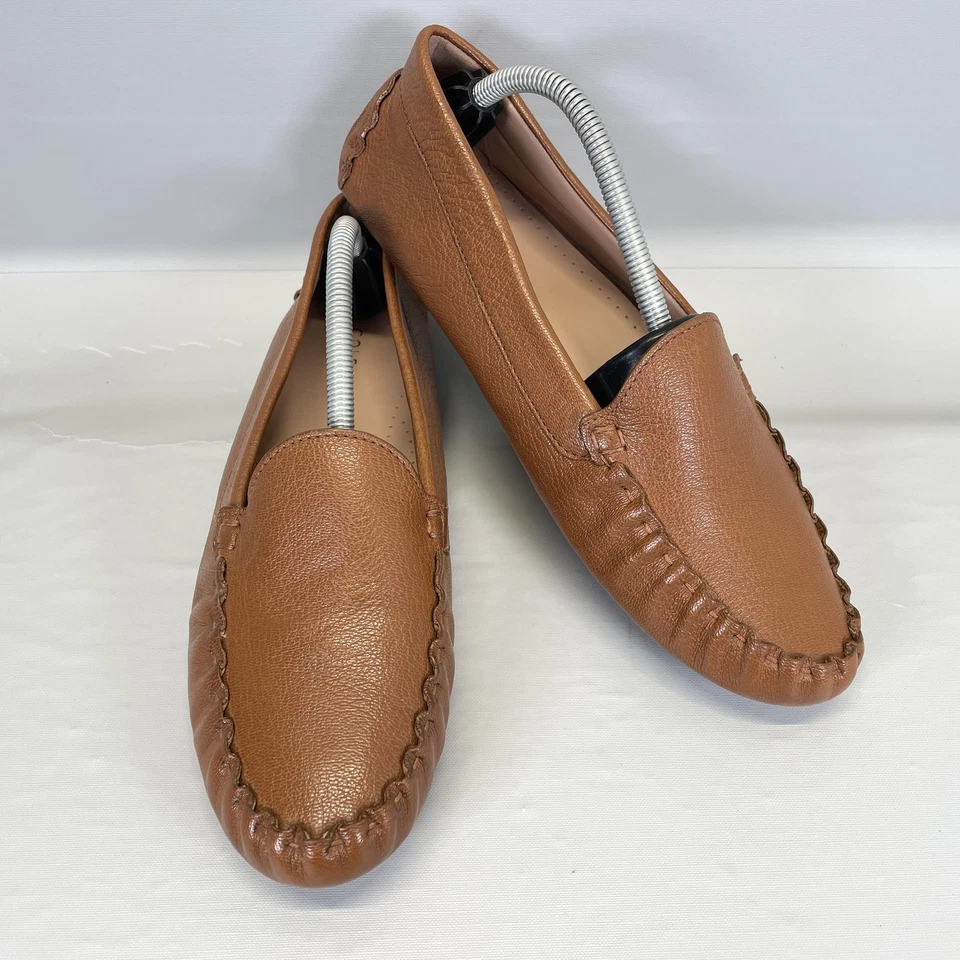 Cole Haan Driving Shoes Womens Size 8 B Brown Leather Slip On Moccasin Loafers - Image 2 of 4