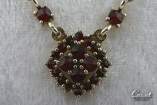 Chain necklace garnet garnets 8kt 333 yellow gold antique length 46 cm  