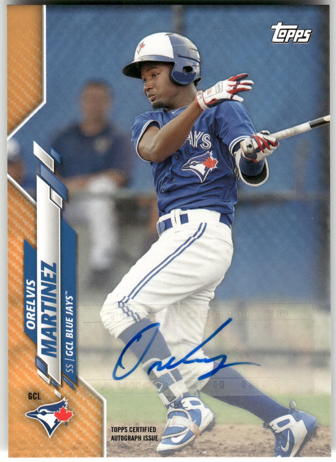 2020 Topps Pro Debut #PD-184 Orelvis Martinez Autographs Orange #/25