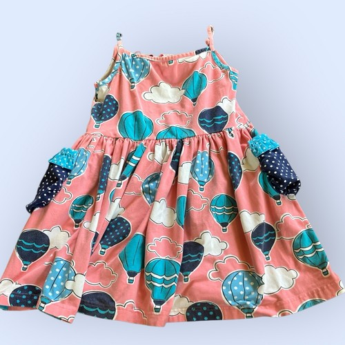 Eleanor Rose 8/10 Hot Air Sundress GUC Blue & Pink Pockets CUTE! ๐ - Picture 4 of 4