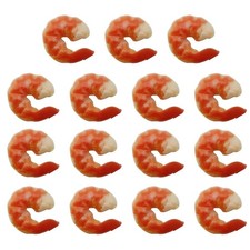 XGNG 15PCS PVC Artificial Shrimp Figures Simulated Food Shrimps Model Lifelike