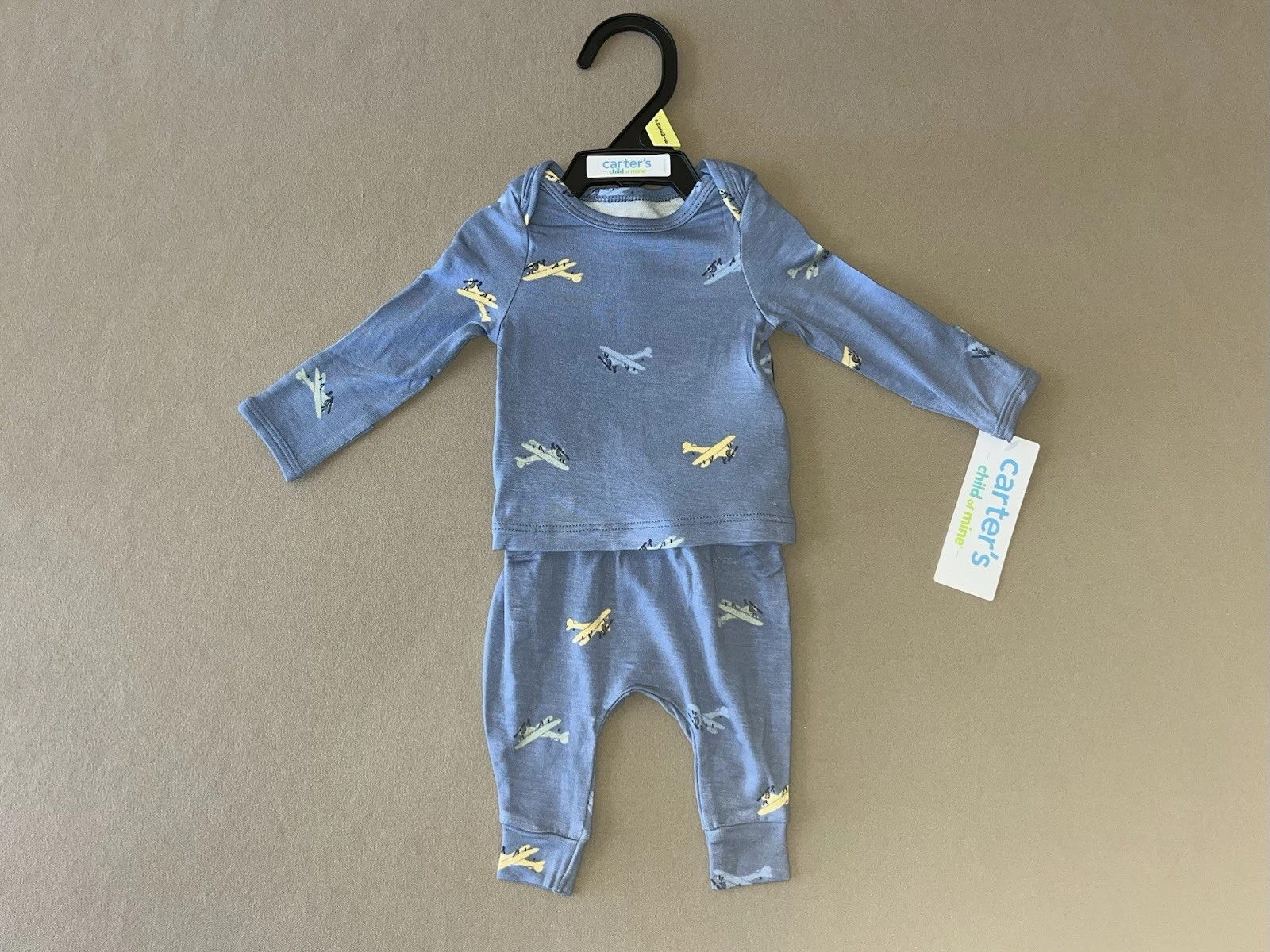 Baby Boys Preemie TWO Piece “Planes” Long Sleeve Top & Pants Set, New With Tags!
