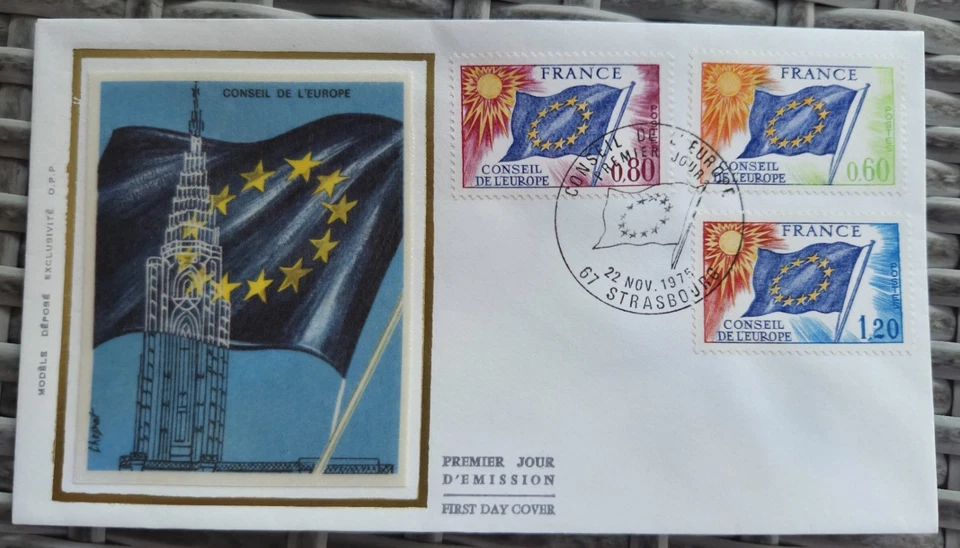 SERIE CONSEIL de L' EUROPE, STRASBOURG, FDC 1er jour 1975 - Photo 1/1