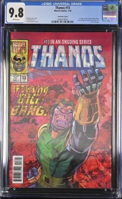 THANOS #13 CGC 9.8 LENTICULAR VARIANT 1ST APP KING THANOS & COSMIC GHOST RIDER!