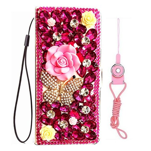 For iPhone 16/16 Pro/16 Pro Max Case bling luxury Leather wallet phone cover - 第 33/58 張圖片