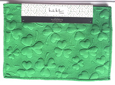 Nicole Miller St. Patrick's Day Shamrocks 13 x 19 Set 4 Quilted Green Placemats