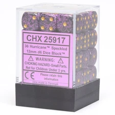 Chessex Manufacturing Speckled Hurricane 12Mm D6 Dice Set 36 Chx25917
