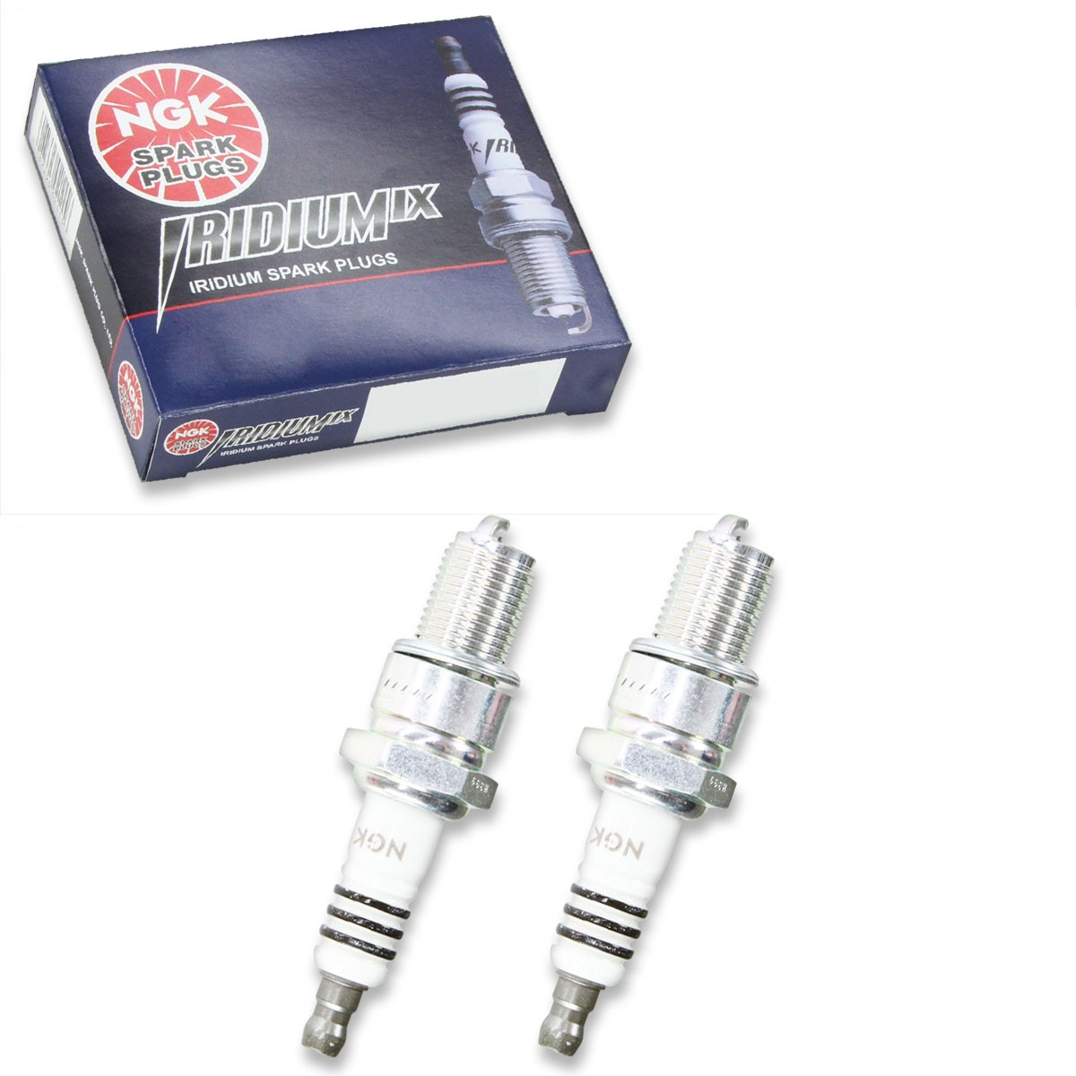 2 pc NGK 6747 BR8EIX SOLID Iridium IX Spark Plugs for IW24 5316 Ignition lw
