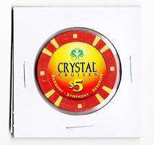 1988 CRYSTAL CRUISES CASINO CAESARS PALACE AT SEA $5 CASINO CHIP CG038298
