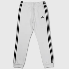 Adidas 3-Stripes Tapered Cuff Sweatpants - NWT Mens XLT White - #48607-E2