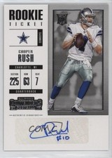 2017 Contenders Rookie Ticket/Rookie Ticket Variation Cooper Rush #218 Auto 07x4