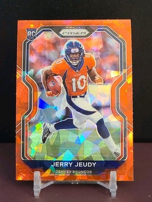 2020 Panini Prizm Jerry Jeudy Red Cracked Ice Prizm #314 RC