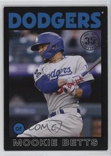 2021 Update 1986 Topps Baseball 35th Anniversary Black /299 Mookie Betts 7eo