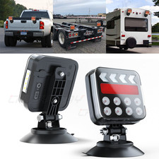 2X Wireless Trailer Lights Magnetic LED Tow Light Turn Signal Brake Reverse Stop