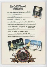 1995 Sports Time Miller Genuine The Cold-Filtered Fact Sheet #15 0m0
