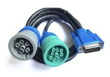 DB15 to 6 Pin  9 Pin J1939 J1708 Y Diagnostic Cable for USB Link 1 3ft