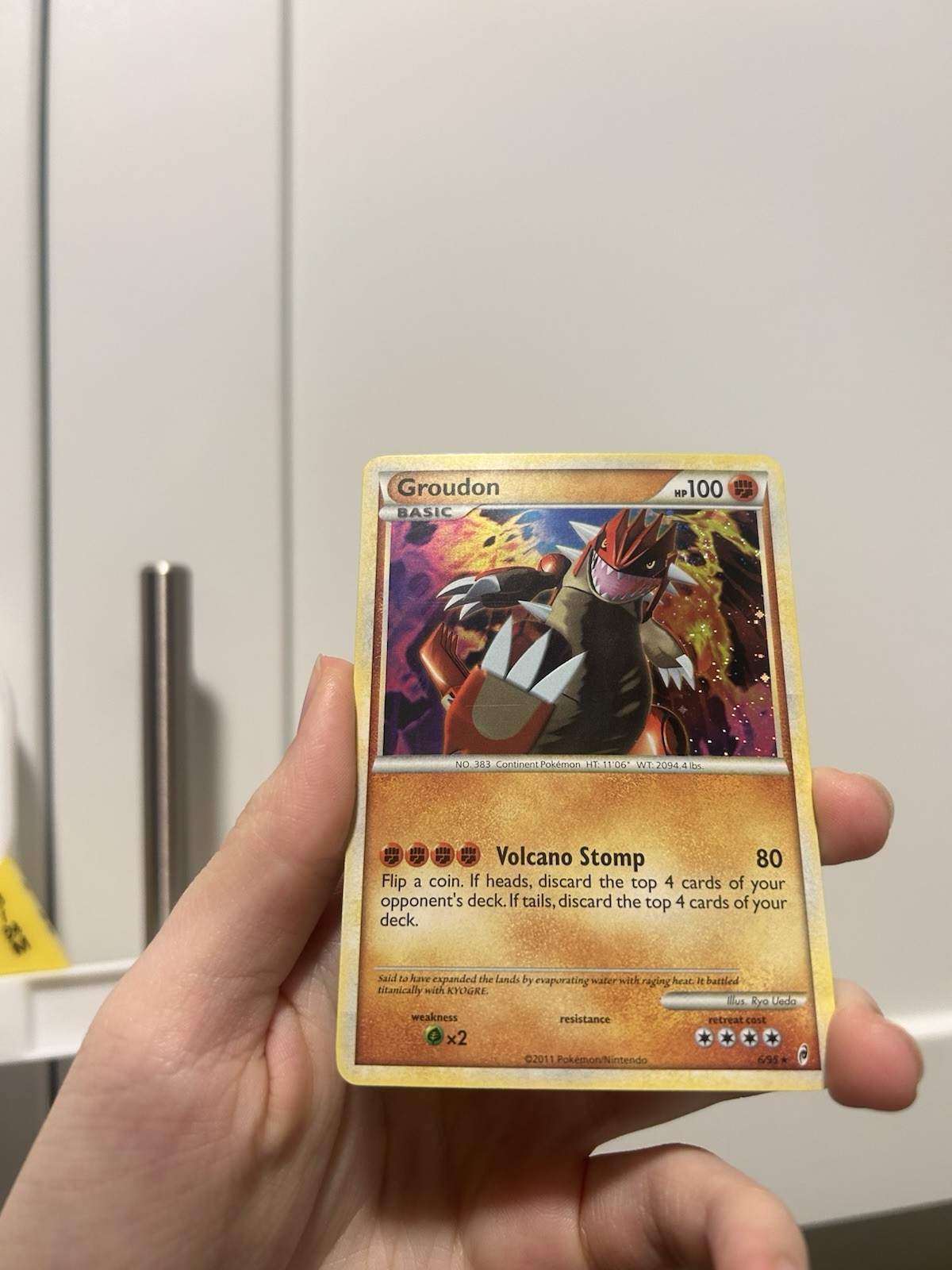 2011 Pokemon Groudon Call of Legends Holo Rare 6/95 NM See Photos