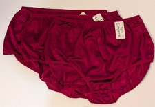 Teri's Soft Silky Nylon Panty Brief - 3 Pair - Wine - Size 11 -4X